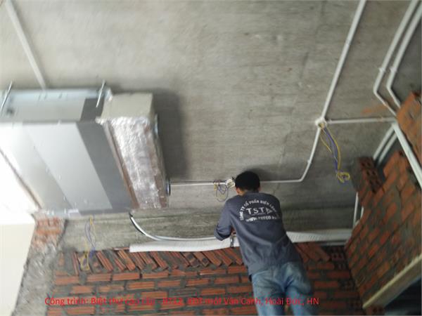 Lắp đặt VRV biệt tự cao cấp Mr. Đạt - KĐT Vân Canh, Hoài Đức, HN năm 2017